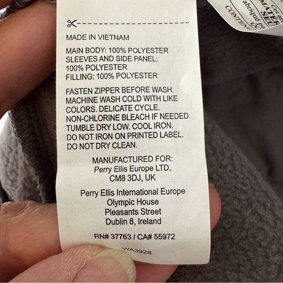 Men’s Callaway Golf Grey Puffer Water Repellent Full Zip Vest -  Men's Size XL - Picture 7 of 7